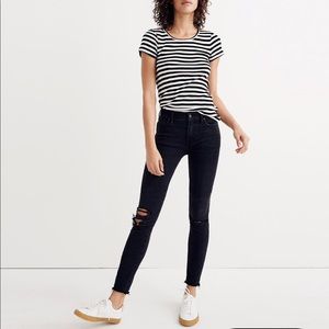 Madewell 9” high rise skinny jeans